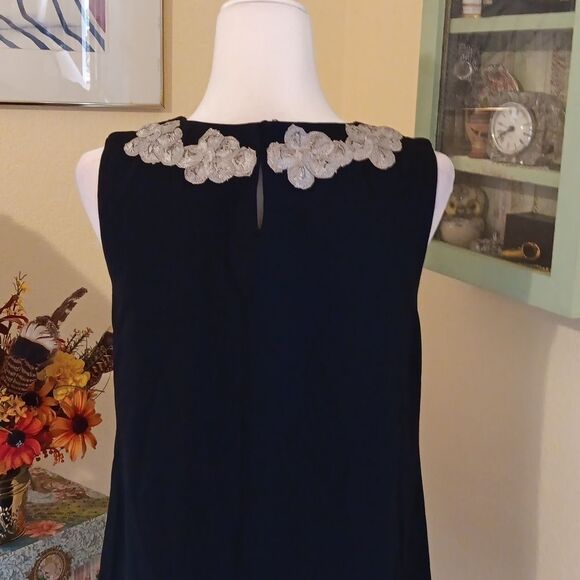 Tibi Black Embellished Dress. Whimsigoth. Embellished. Silk Embroiderey - Picture 7 of 14
